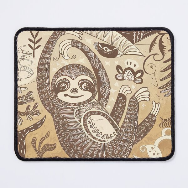 Item preview, Kawaii Sloth Whimsical Wild Life Abstract Vintage Zentangle Art designed and sold by Witty Shirts.