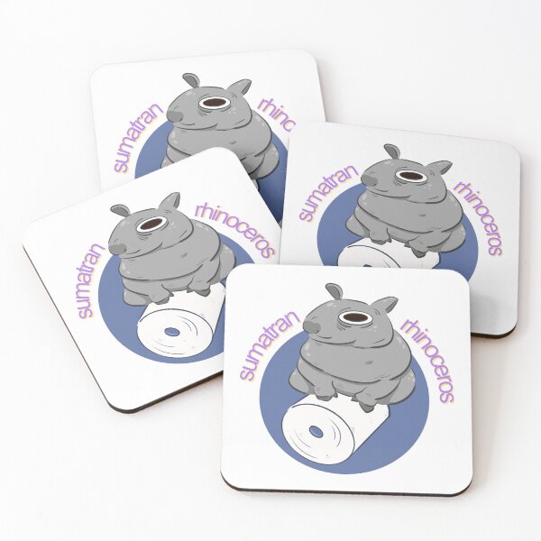 Item preview, Sumatran rhinoceros with Toilet Paper designed and sold by Mobile's Blue Sky.