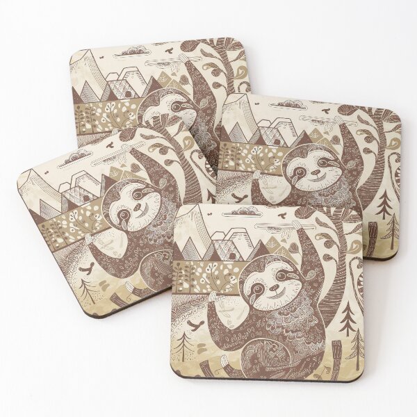 Item preview, Kawaii Sloth Whimsical Wild Life Abstract Vintage Zentangle Art designed and sold by Witty Shirts.