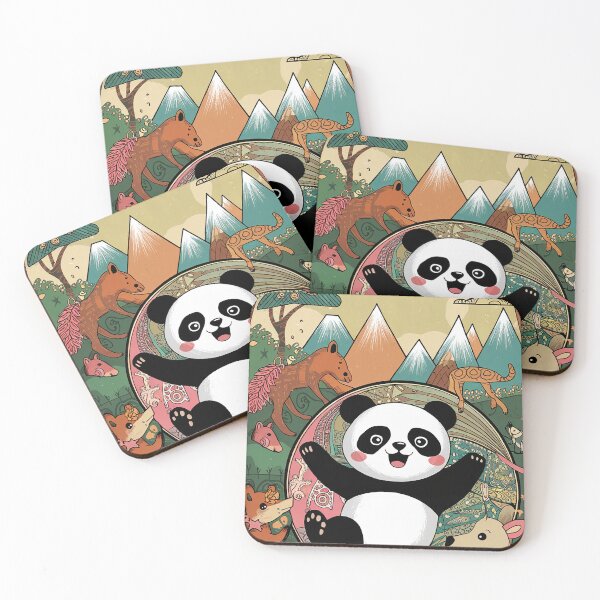 Item preview, Kawaii Panda Whimsical Wild Life Abstract Vintage Zentangle Art designed and sold by Witty Shirts.