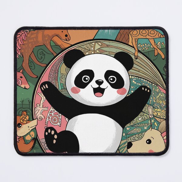 Item preview, Kawaii Panda Whimsical Wild Life Abstract Vintage Zentangle Art designed and sold by Witty Shirts.