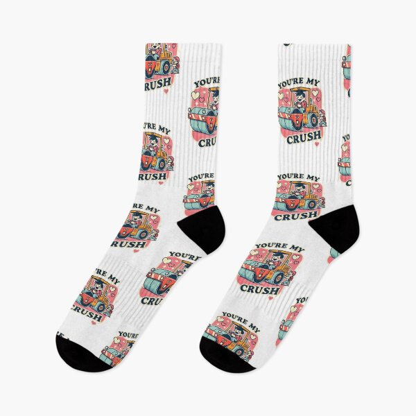 Item preview, You're My Crush" Cartoon Road Roller Valentine's Day Design designed and sold by DEEPDesignsART.