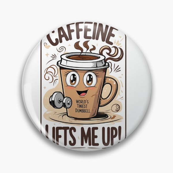 Item preview, Caffeine Lifts Me Up – Funny Coffee T-Shirt Design designed and sold by trendpotion.