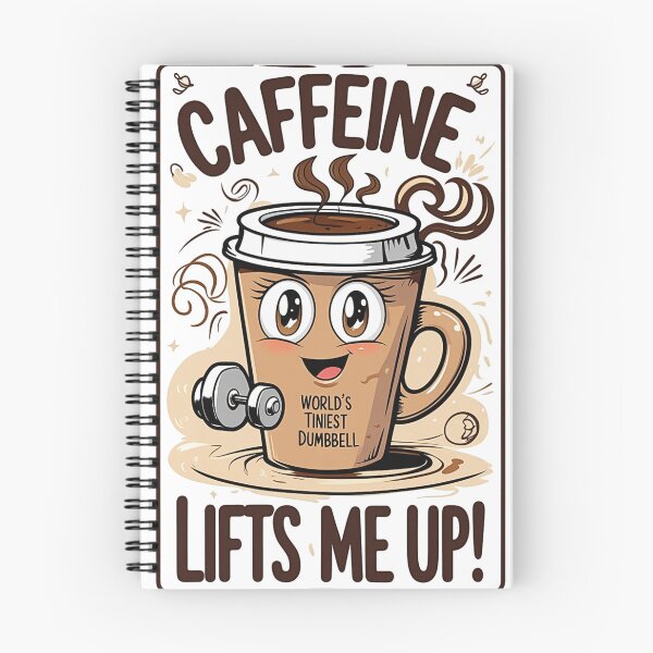 Item preview, Caffeine Lifts Me Up – Funny Coffee T-Shirt Design designed and sold by trendpotion.