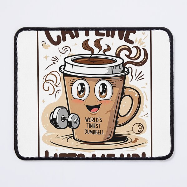 Item preview, Caffeine Lifts Me Up – Funny Coffee T-Shirt Design designed and sold by trendpotion.