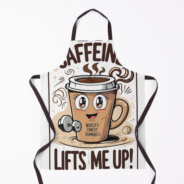 Item preview, Caffeine Lifts Me Up – Funny Coffee T-Shirt Design designed and sold by trendpotion.