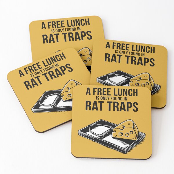 Item preview, A Free Lunch Is Only Found in Rat Traps - Minimalist designed and sold by pixelated_echoes.