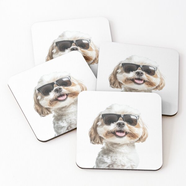 Item preview, Funny cool Shih Tzu dog wearing sunglasses designed and sold by LazyOwlStore.