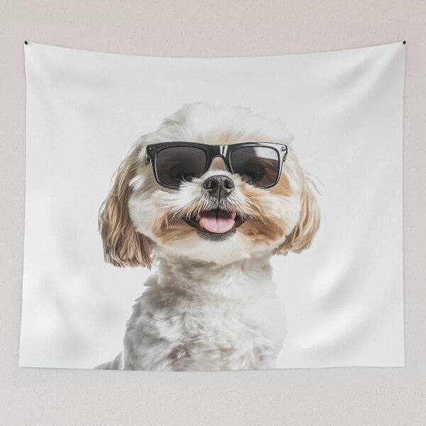 Item preview, Funny cool Shih Tzu dog wearing sunglasses designed and sold by LazyOwlStore.