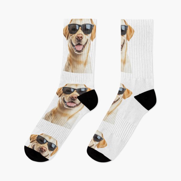 Item preview, Funny cool Yellow Labrador Retriever Dog wearing sunglasses designed and sold by LazyOwlStore.