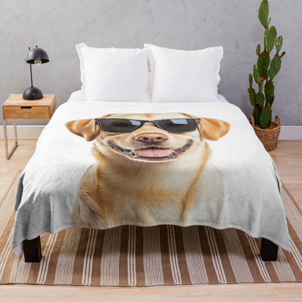 Item preview, Funny cool Yellow Labrador Retriever Dog wearing sunglasses designed and sold by LazyOwlStore.
