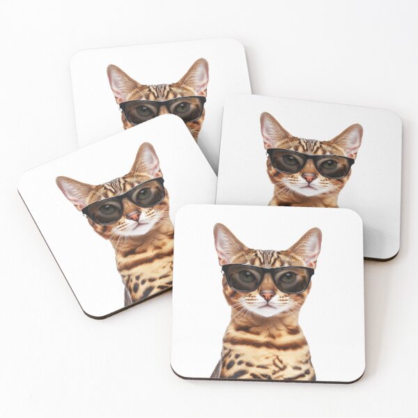 Item preview, Funny cool Bengal Cat wearing sunglasses designed and sold by LazyOwlStore.