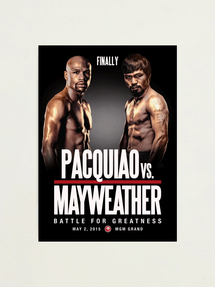 Poster Toile Mayweather Vs Pacquiao Combat De Boxe | Impression D'art Murale Sportive Rouge Moderne