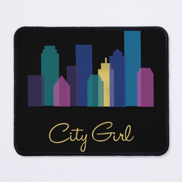Item preview, City Girl Skyscraper Chic Posh Sex in the City Gold Blue Purple Pink designed and sold by PaintedRose.