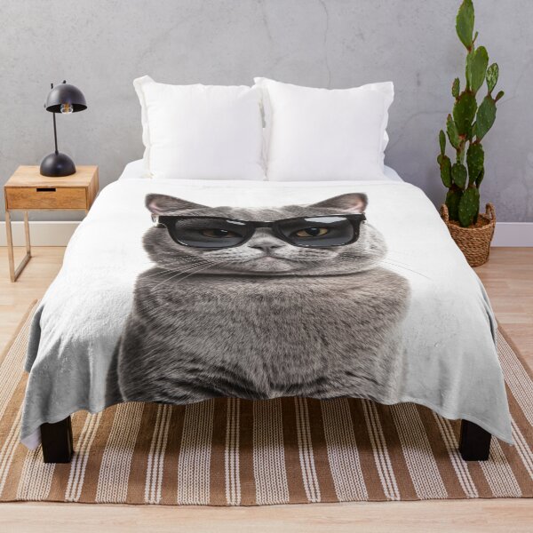 Item preview, Funny cool British Shorthair Cat wearing sunglasses designed and sold by LazyOwlStore.