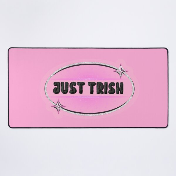 Item preview, JUST TRISH, TRISHA PAYTAS, BLACK FUZZY LETTERS, GLITTER, LIGHT PINK designed and sold by larissa-myrie.