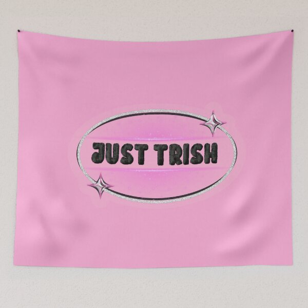 Item preview, JUST TRISH, TRISHA PAYTAS, BLACK FUZZY LETTERS, GLITTER, LIGHT PINK designed and sold by larissa-myrie.