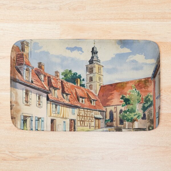 Item preview, Vintage French Village Travel bienvenue en france designed and sold by Tamas Das.