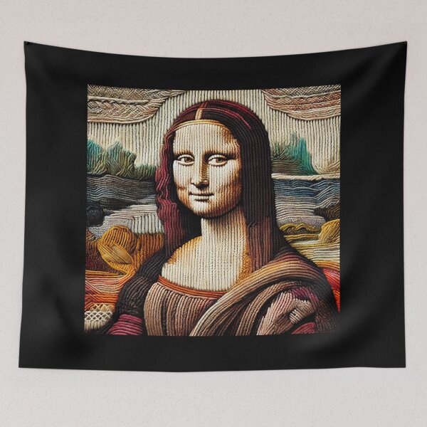 Item preview, Knitted Mona Lisa: A Textile Masterpiece designed and sold by KittyKatto.