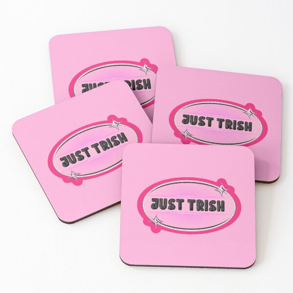 Item preview, JUST TRISH, TRISHA PAYTAS, BLACK FUZZY LETTERS, GLITTER, DARK PINK OUTLINE designed and sold by larissa-myrie.