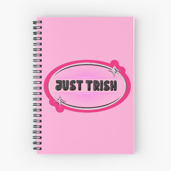 Item preview, JUST TRISH, TRISHA PAYTAS, BLACK FUZZY LETTERS, GLITTER, DARK PINK OUTLINE designed and sold by larissa-myrie.