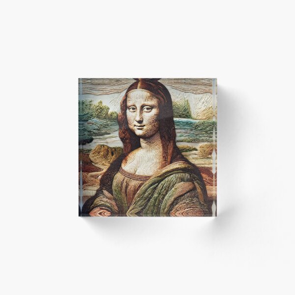 Artikelvorschau, Gestickte Eleganz: Die gestickte Mona Lisa entworfen und verkauft von KittyKatto.