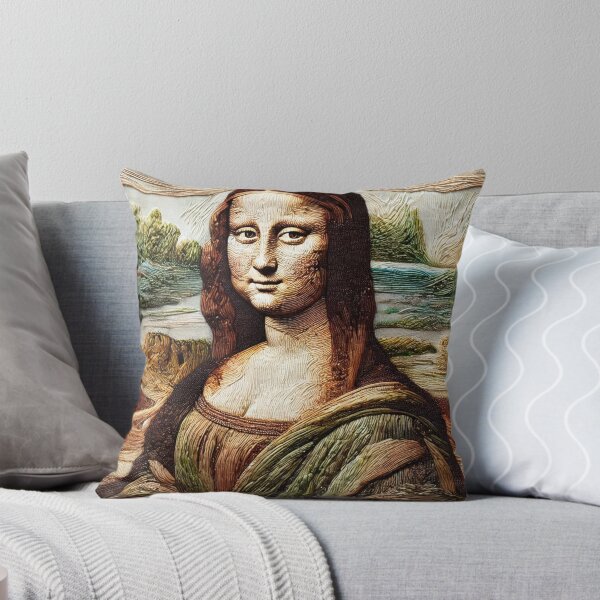 Item preview, Stitched Elegance: The Embroidered Mona Lisa designed and sold by KittyKatto.