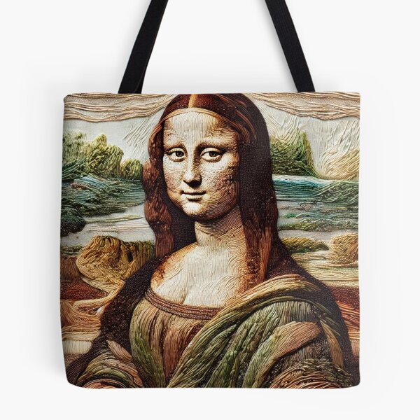 Item preview, Stitched Elegance: The Embroidered Mona Lisa designed and sold by KittyKatto.