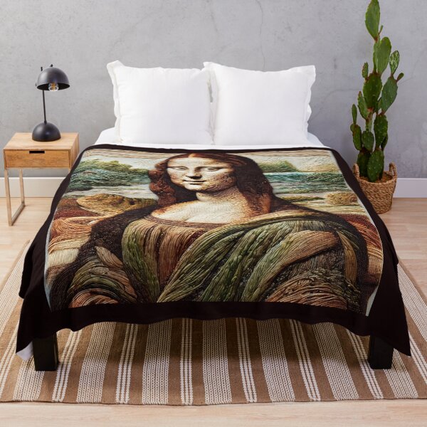 Item preview, Stitched Elegance: The Embroidered Mona Lisa designed and sold by KittyKatto.