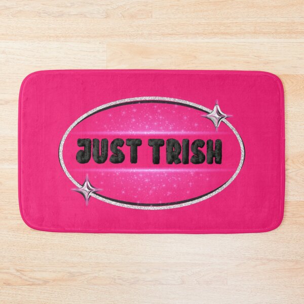 Item preview, JUST TRISH, TRISHA PAYTAS, BLACK FUZZY LETTERS, GLITTER, DARK PINK  designed and sold by larissa-myrie.