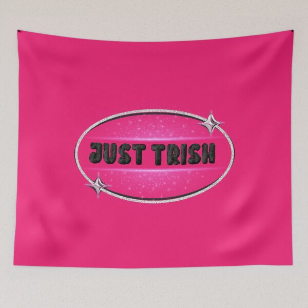 Item preview, JUST TRISH, TRISHA PAYTAS, BLACK FUZZY LETTERS, GLITTER, DARK PINK  designed and sold by larissa-myrie.