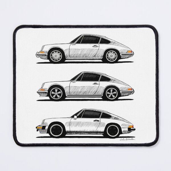 Item preview, My drawing of the first three generations of the classic sports coupe from Stuttgart suffenhausen designed and sold by designjaag.