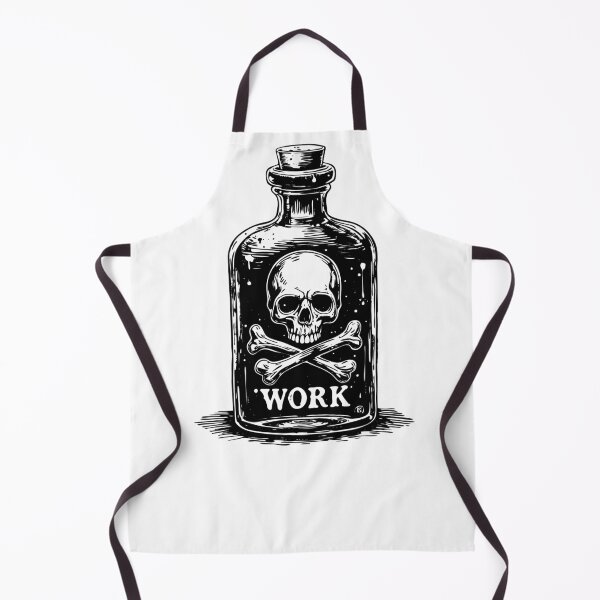 Item preview, llustration features a classic poison bottle labeled WORK designed and sold by vartisvit.