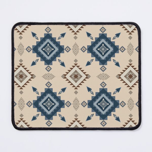 Item preview, Beige and Blue Geometric Tribal Design designed and sold by kasune-shop.