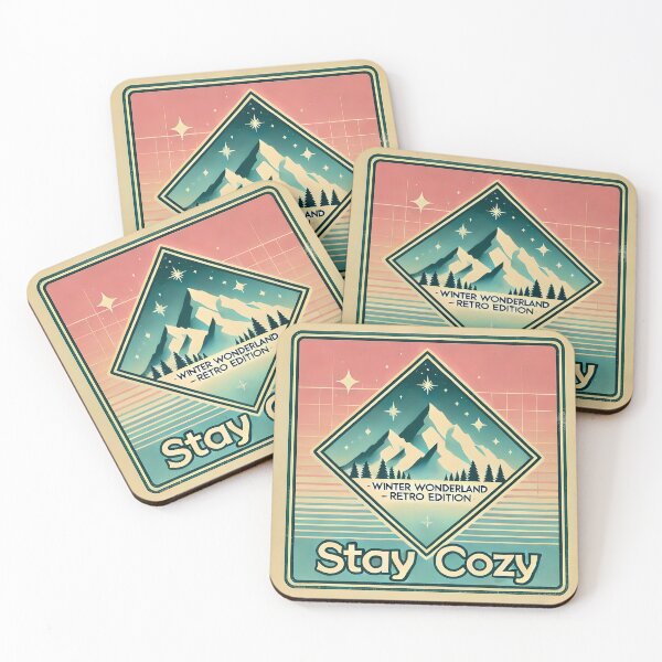 Item preview, Winter Wonderland Retro Mountain Poster designed and sold by Koalangel.