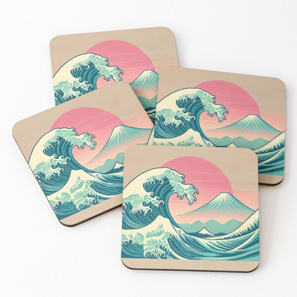 Item preview, Modern Interpretation of The Great Wave in Soft Pastel Tones designed and sold by KittyKatto.