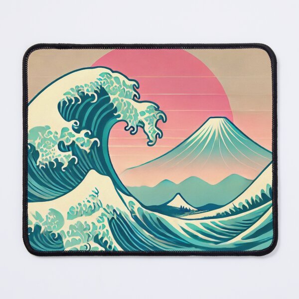 Item preview, Modern Interpretation of The Great Wave in Soft Pastel Tones designed and sold by KittyKatto.