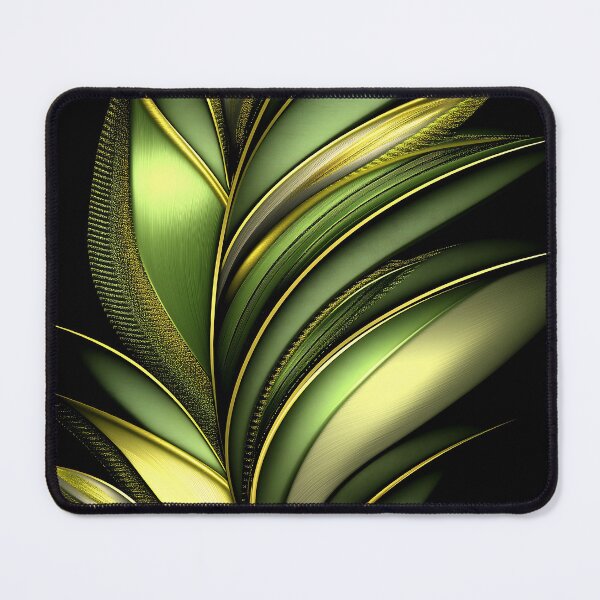 Item preview, Elegant Abstract Leaf Design With Green And Gold Gradients designed and sold by GoldenTealArts.