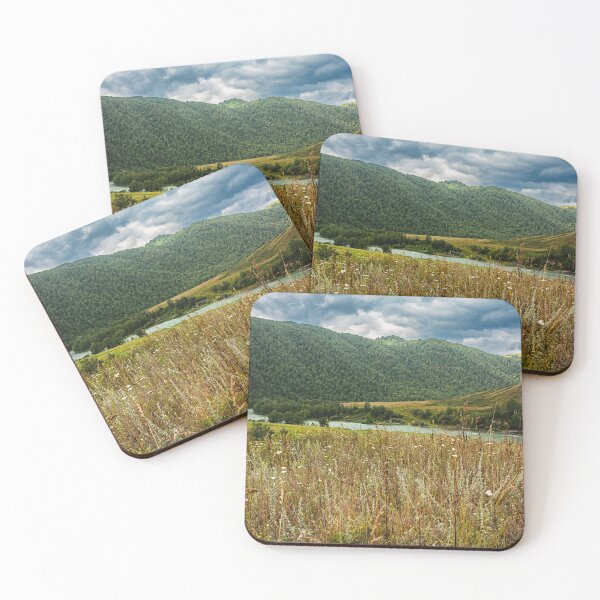 Item preview, Meadow and Forested Hills Under Cloudy Sky designed and sold by PixelBirch.