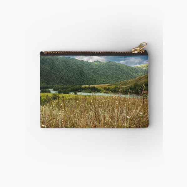 Item preview, Meadow and Forested Hills Under Cloudy Sky designed and sold by PixelBirch.