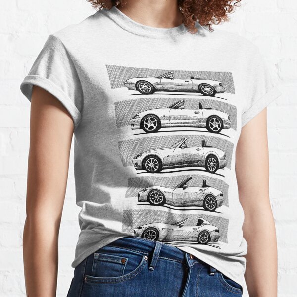 Item preview, My drawing of the Japanese roadster car of all generations designed and sold by designjaag.