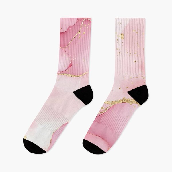 Item preview, Pink Rose Petals With Golden Glitter designed and sold by GoldenTealArts.