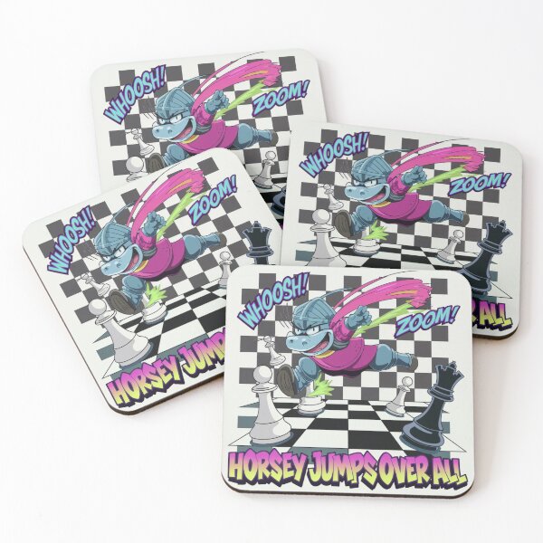 Item preview, Chess Pieces Game - Horsey Jumps Over All - Retro 90s Chess Knight designed and sold by stickercuffs.