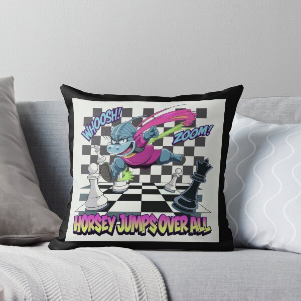 Item preview, Chess Pieces Game - Horsey Jumps Over All - Retro 90s Chess Knight designed and sold by stickercuffs.