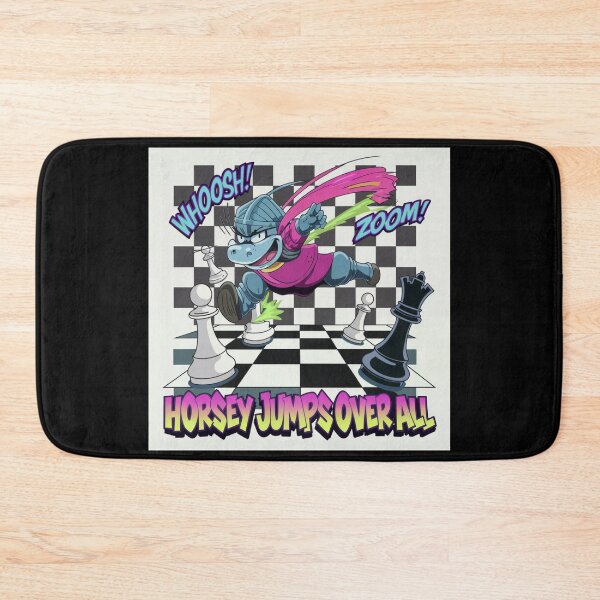 Item preview, Chess Pieces Game - Horsey Jumps Over All - Retro 90s Chess Knight designed and sold by stickercuffs.