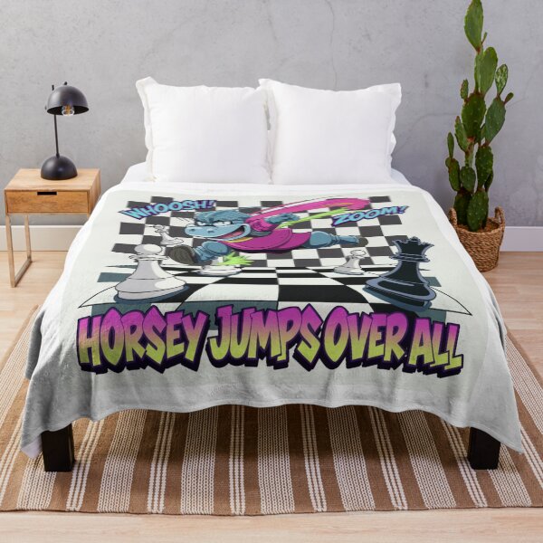 Item preview, Chess Pieces Game - Horsey Jumps Over All - Retro 90s Chess Knight designed and sold by stickercuffs.
