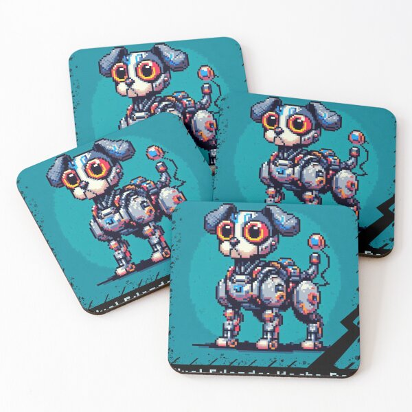 Item preview, Pixel Friends: Mecha Dog designed and sold by TrippyBunnyShop.