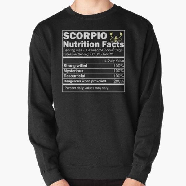 SCORPIO ZODIAC FACTS LABEL - GRAY 2XL T-SHIRT H363