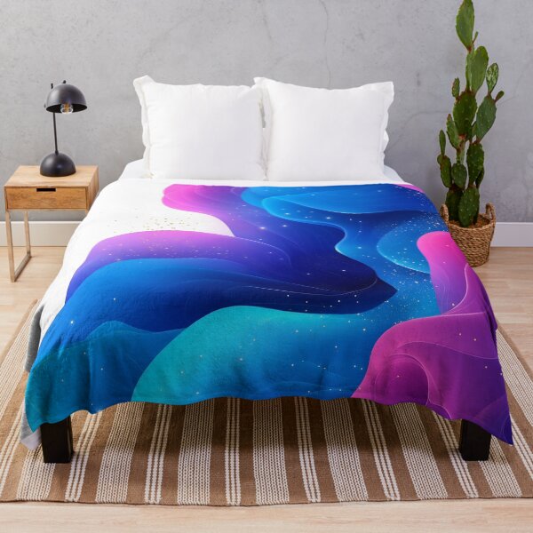 Item preview, Colorful Liquid Shapes With Stars And Gradient Lights designed and sold by GoldenTealArts.