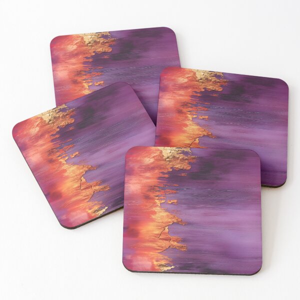 Item preview, Abstract modern elegance in muted gold and coral designed and sold by Rui Huang.